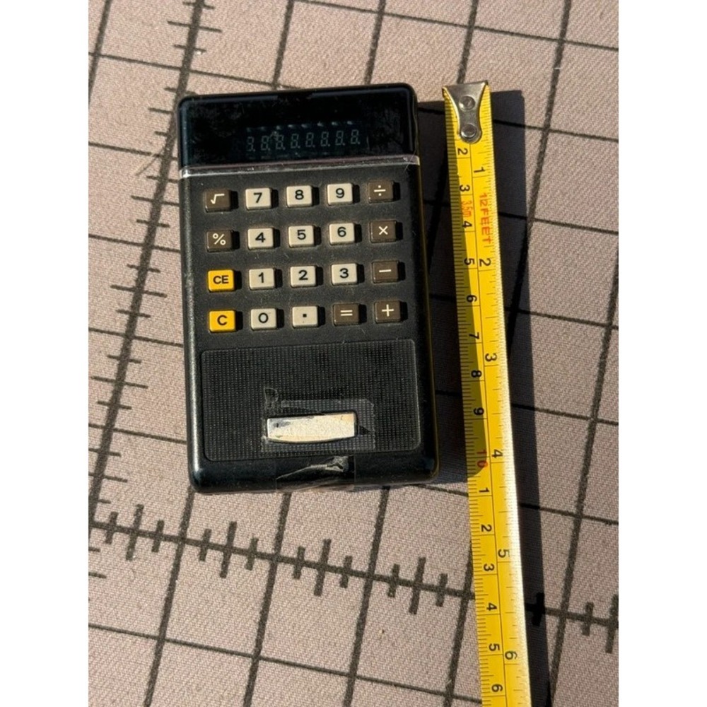 Vintage Omron 8P Electronic Calculator Blue VFD Display Tested & Works